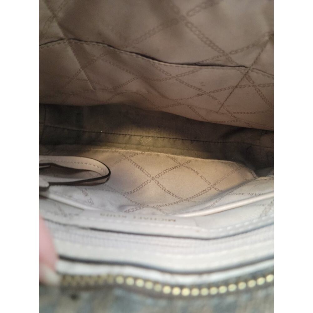 Michael Kors Jet Set East West Large Crossbody Bag Brown Monogram Canvas Purse - Picture 8 of 9